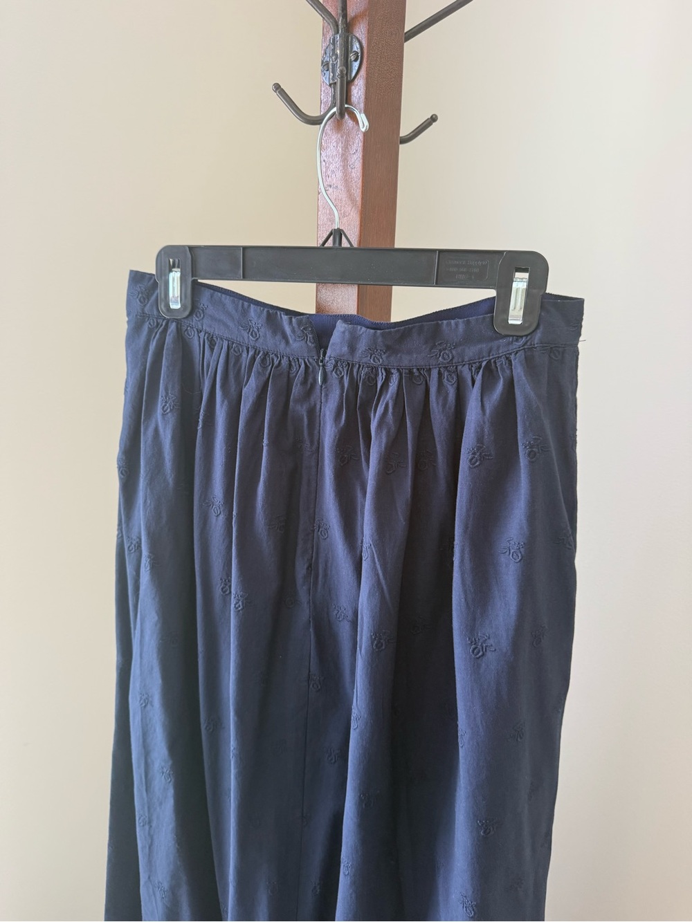 Trovata Navy Eyelet Button-Front Maxi Skirt - Picture 4 of 8